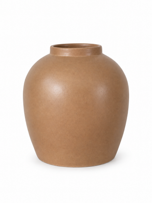 Cove Matte Vase - Caramel Tan