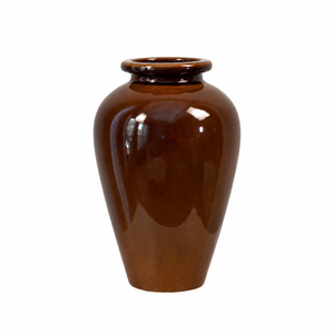 Medium Glossy Vase - Deep Caramel
