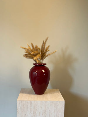 Small Glossy Vase - Burgundy