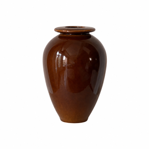 Small Glossy Vase - Deep Caramel