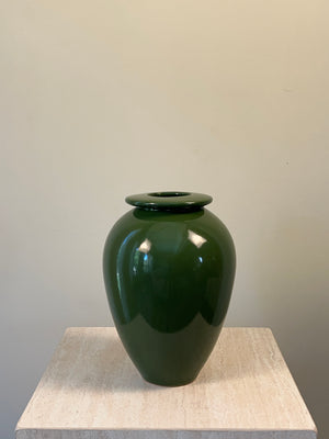 Small Glossy Vase - Olive Green
