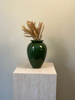 Small Glossy Vase - Olive Green