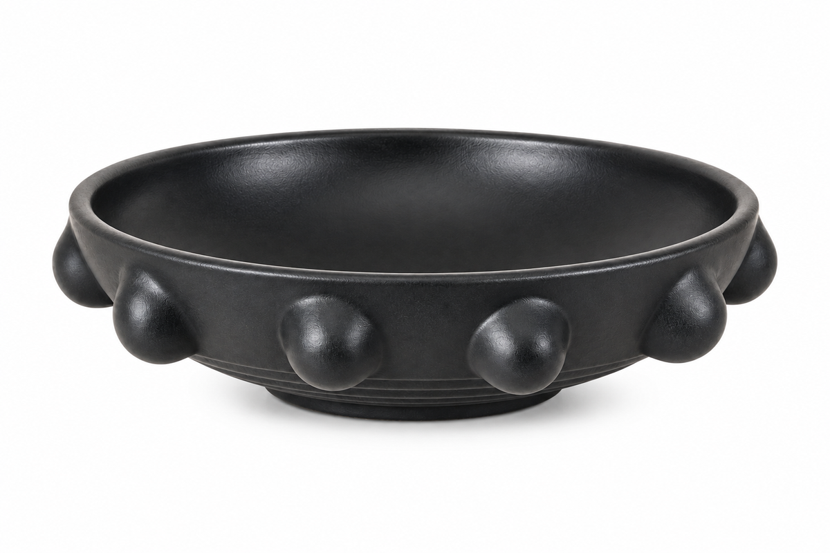 Beaded Bowl - Dark Charcoal