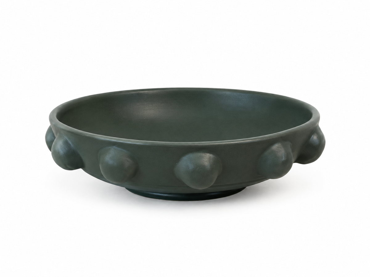 Beaded Bowl - Olive Green
