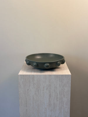 Beaded Bowl - Olive Green
