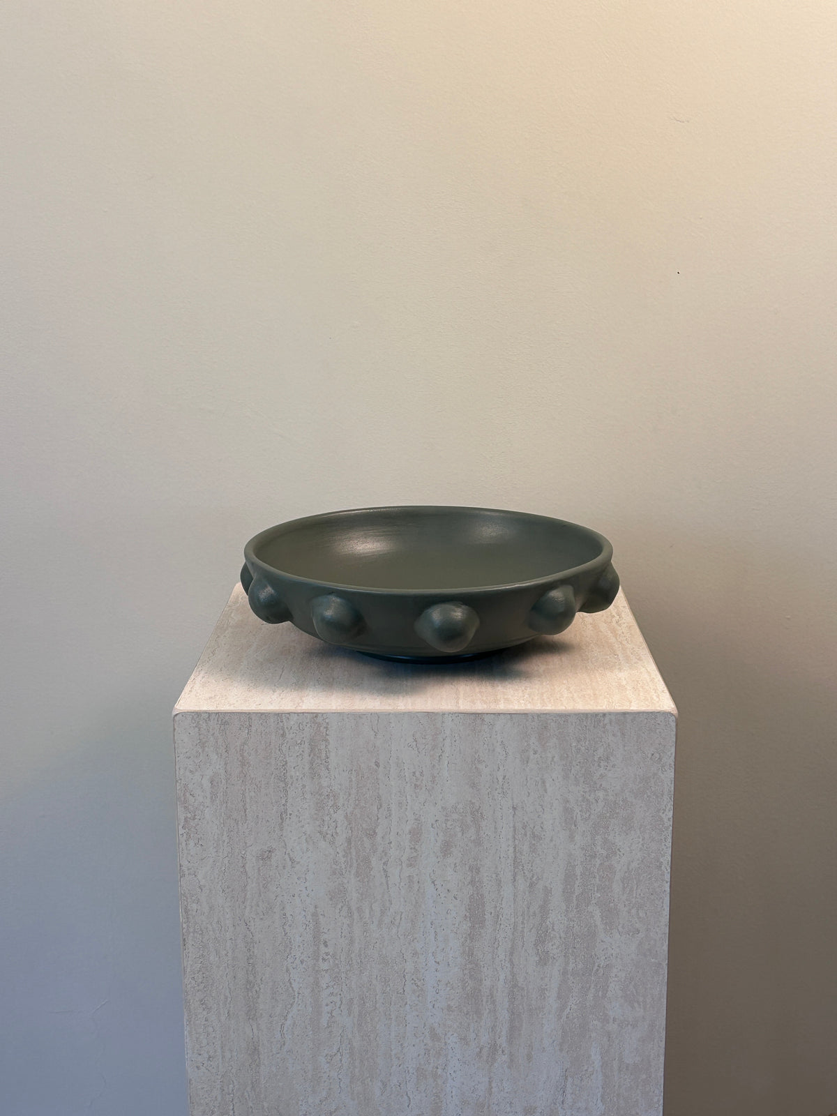 Beaded Bowl - Olive Green