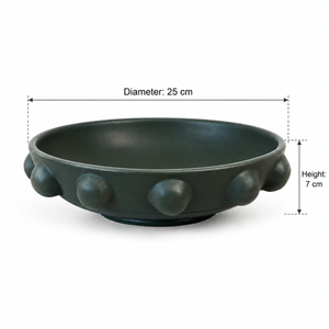 Beaded Bowl - Olive Green - dimensions