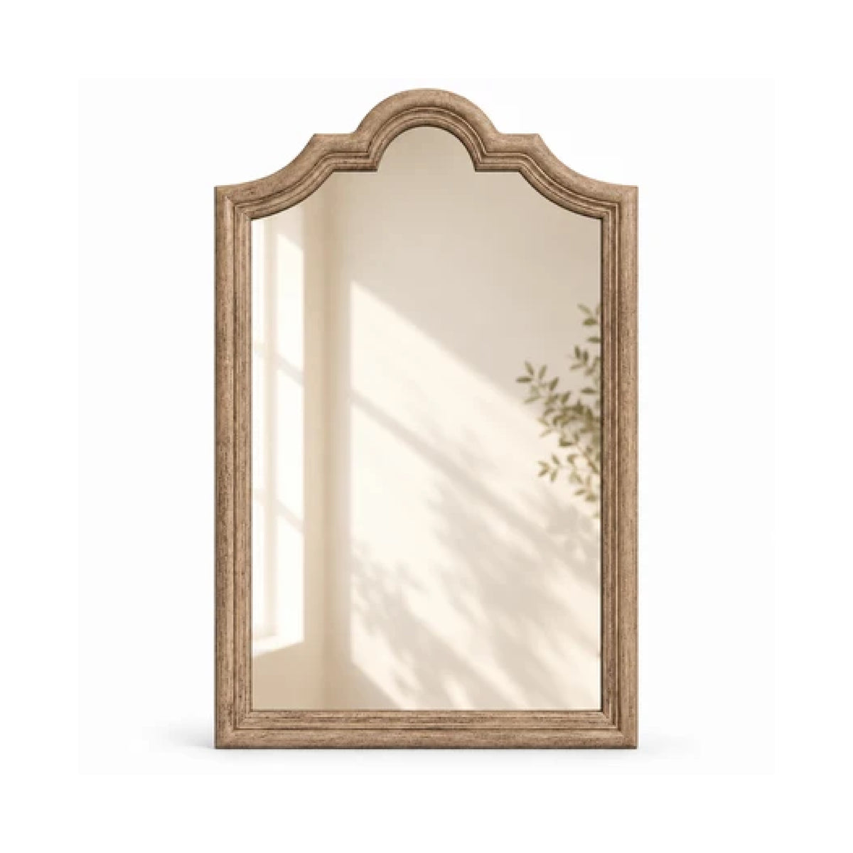 Wooden Arched Mirror