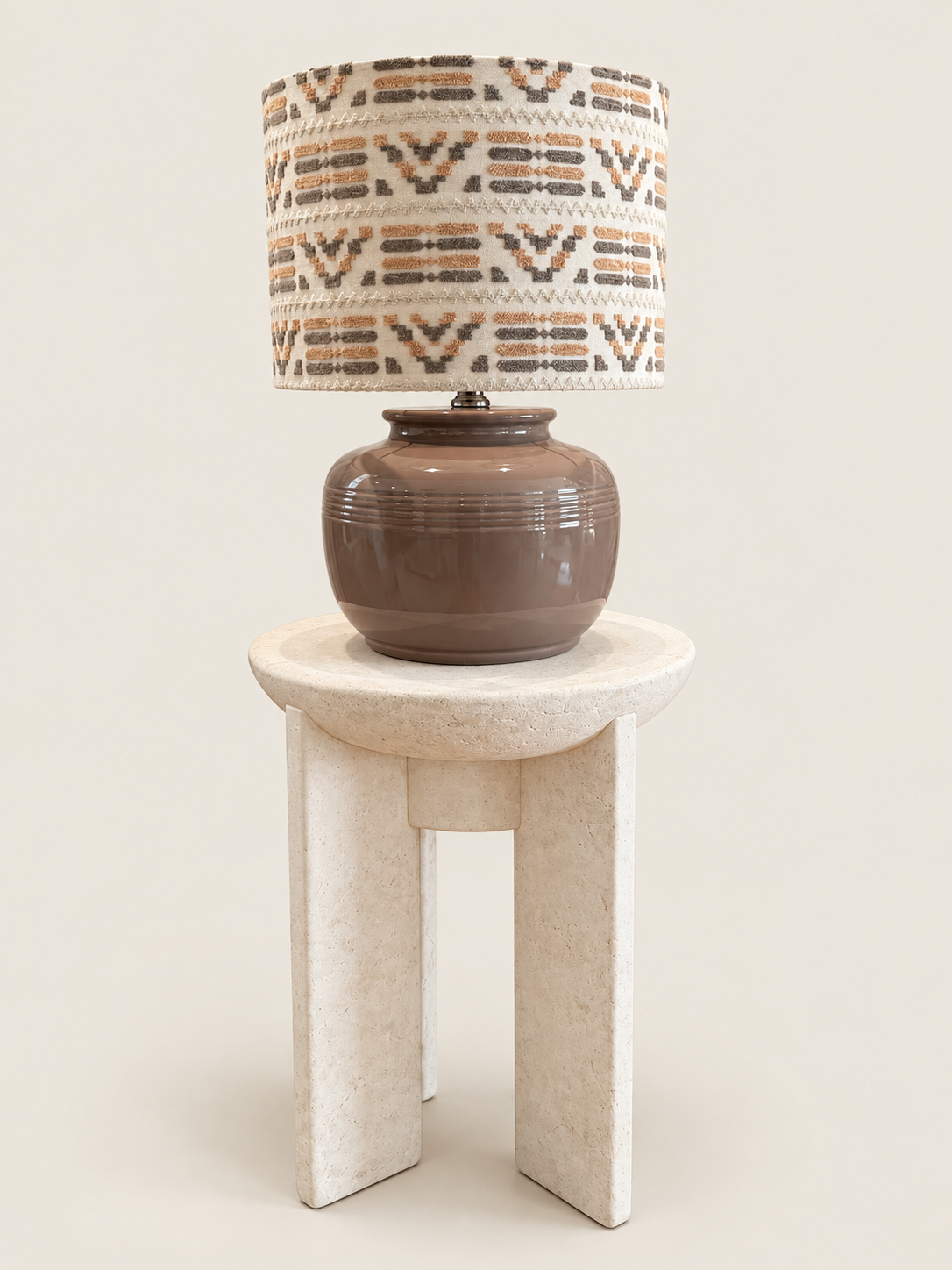 Dune Table Lamp - Taupe - Beige-Caramel