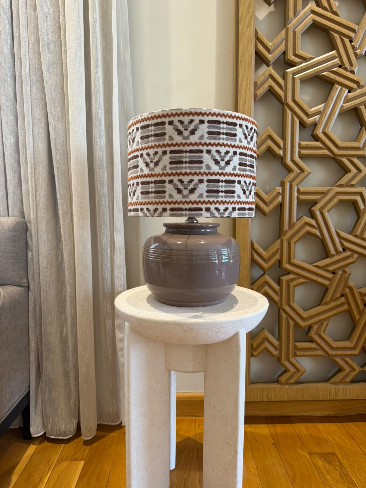 Dune Table Lamp - Taupe - Beige-Terracotta
