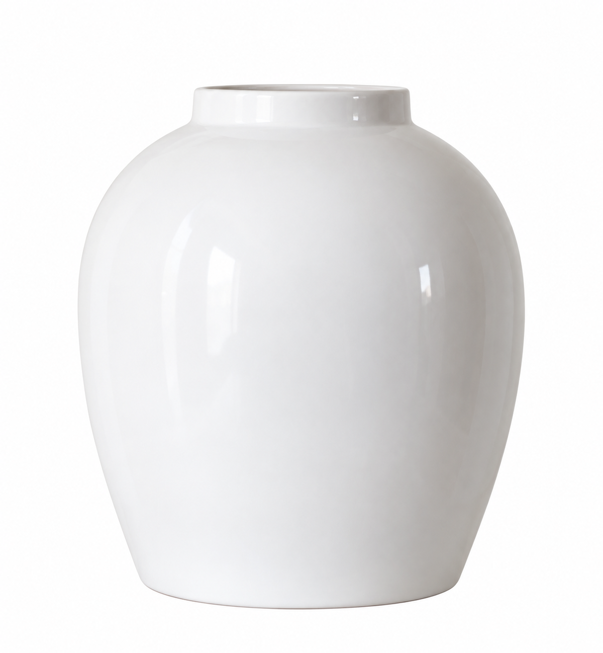 Cove Glossy Vase - Warm Offwhite / Ivory
