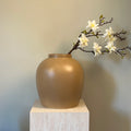 Cove Matte Vase - Caramel Tan