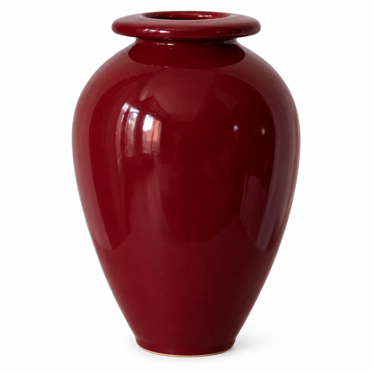 Small Glossy Vase - Burgundy
