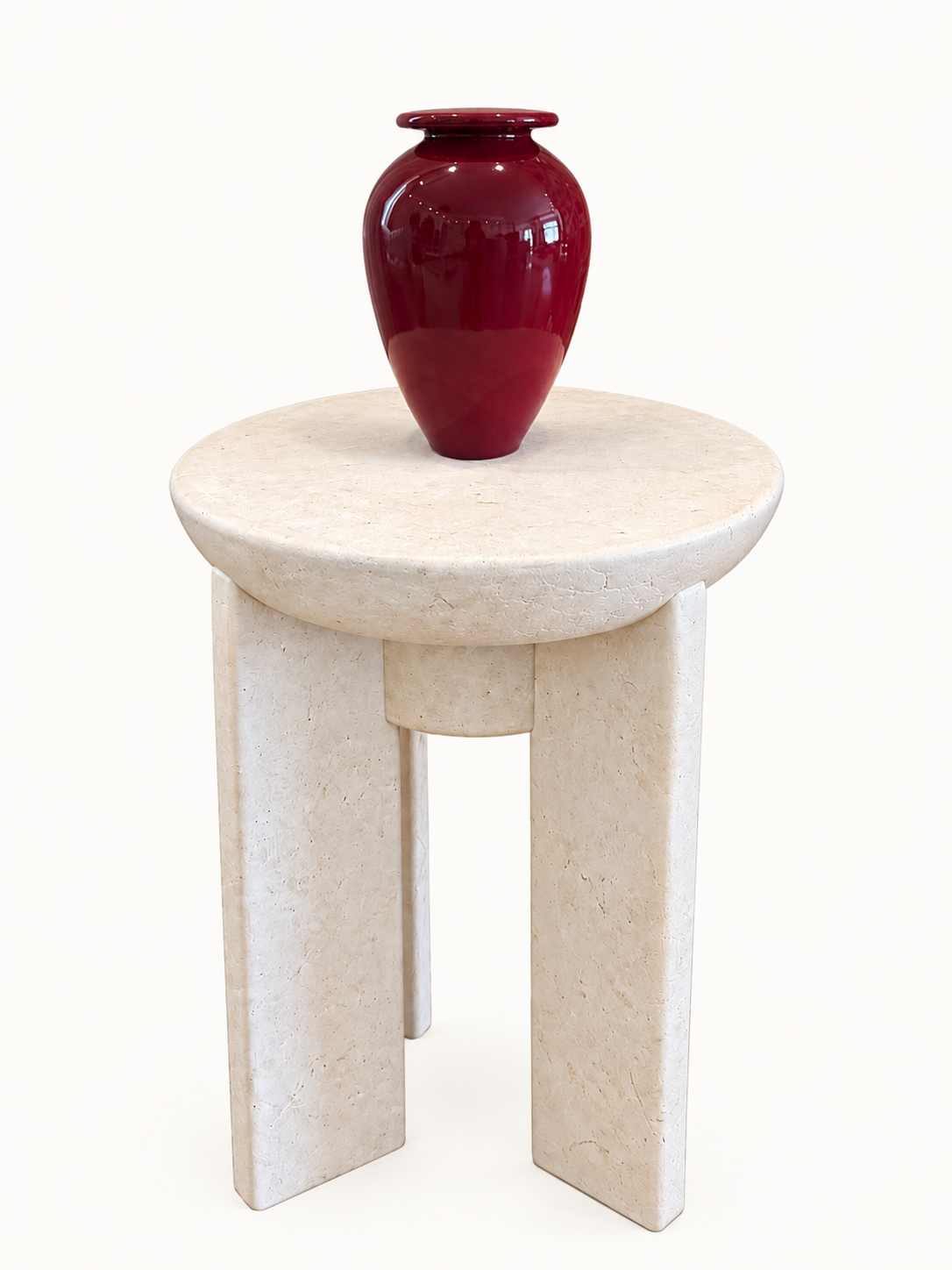 Small Glossy Vase - Burgundy