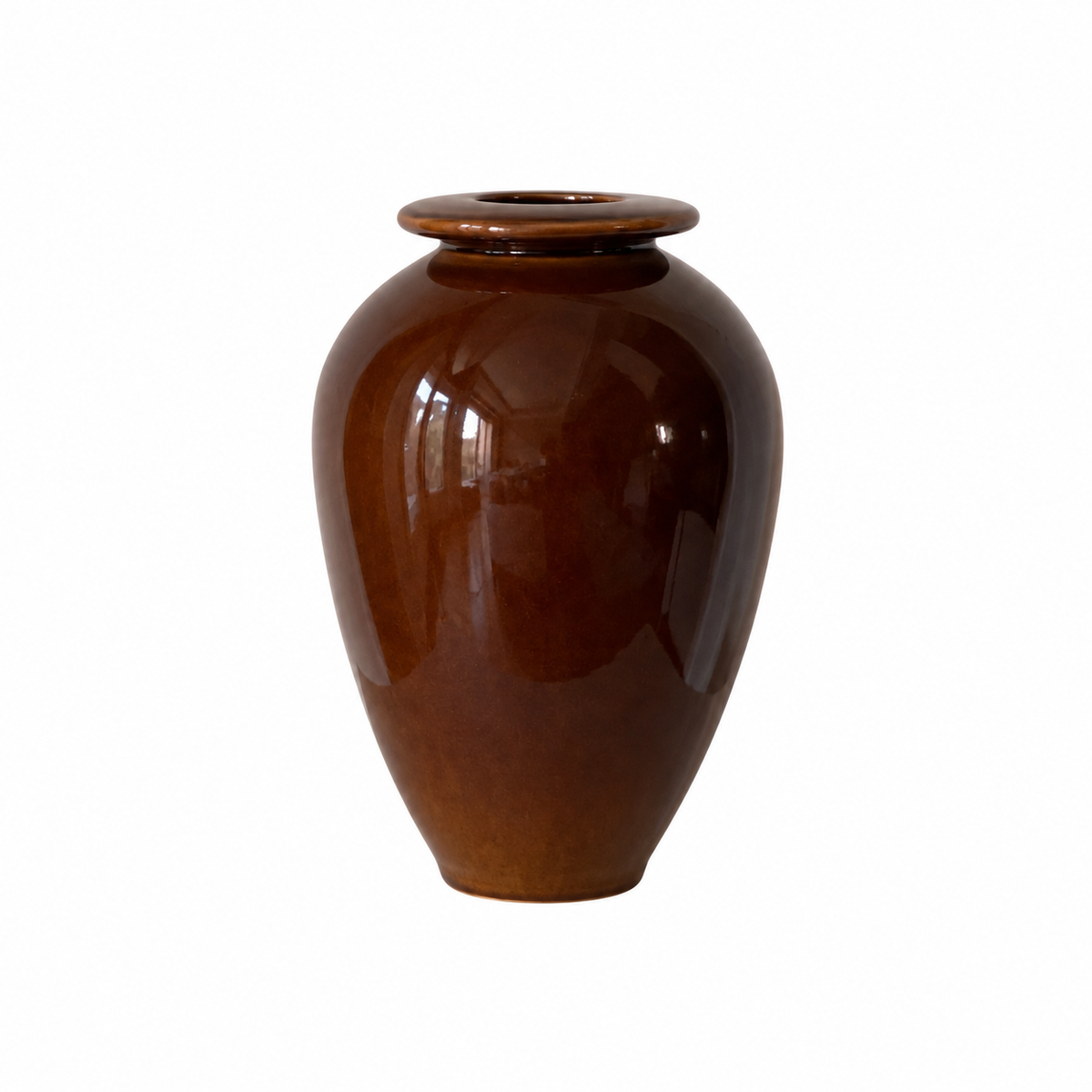 Small Glossy Vase - Deep Caramel