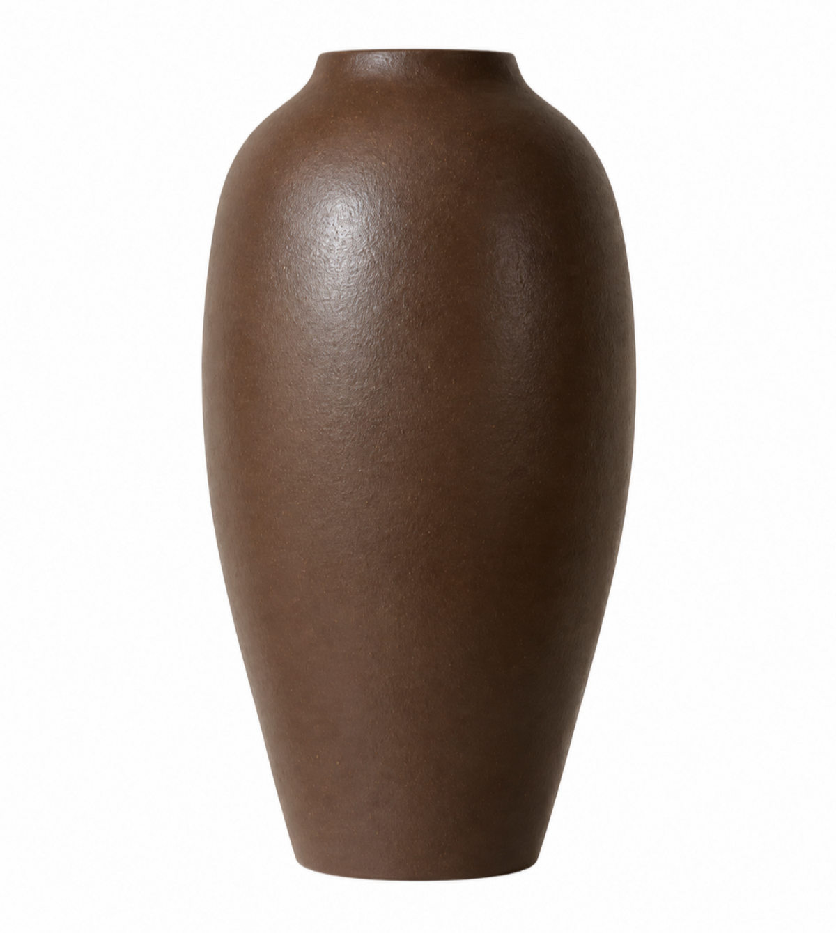 Tall Pottery Vase - Brown